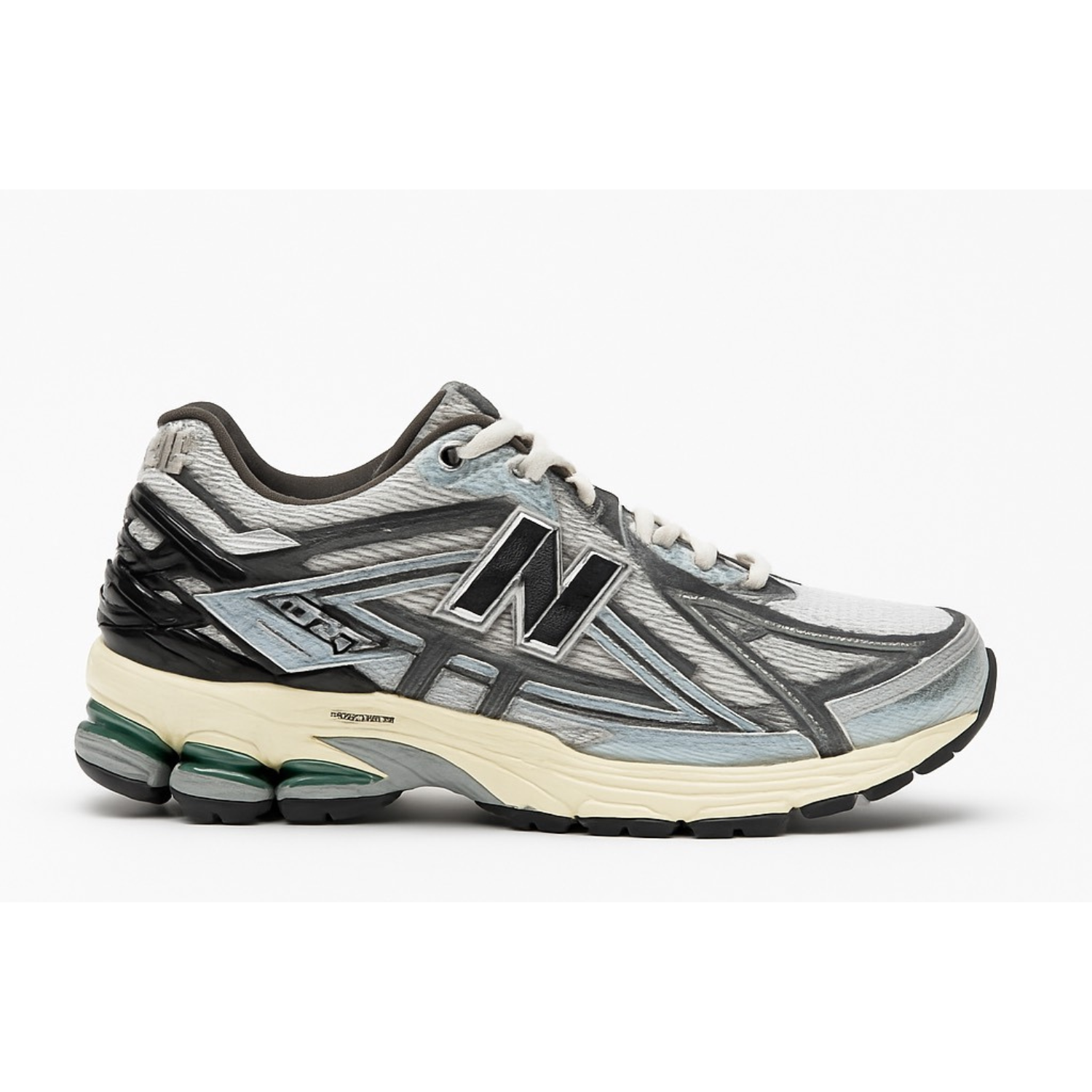 New Balance 1906R Silver Metallic / Black / Cream